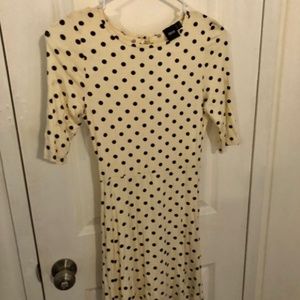 ASOS Cream & Black Polkadot Mini Dress